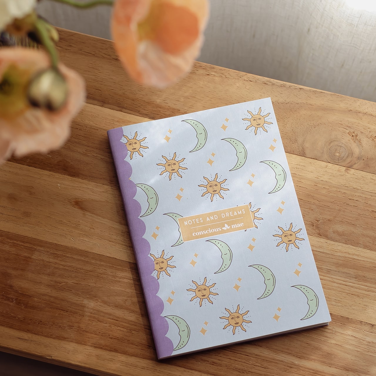 A5 Celestial Dreams Notebook | Plastic-Free Moon & Star Journal ...