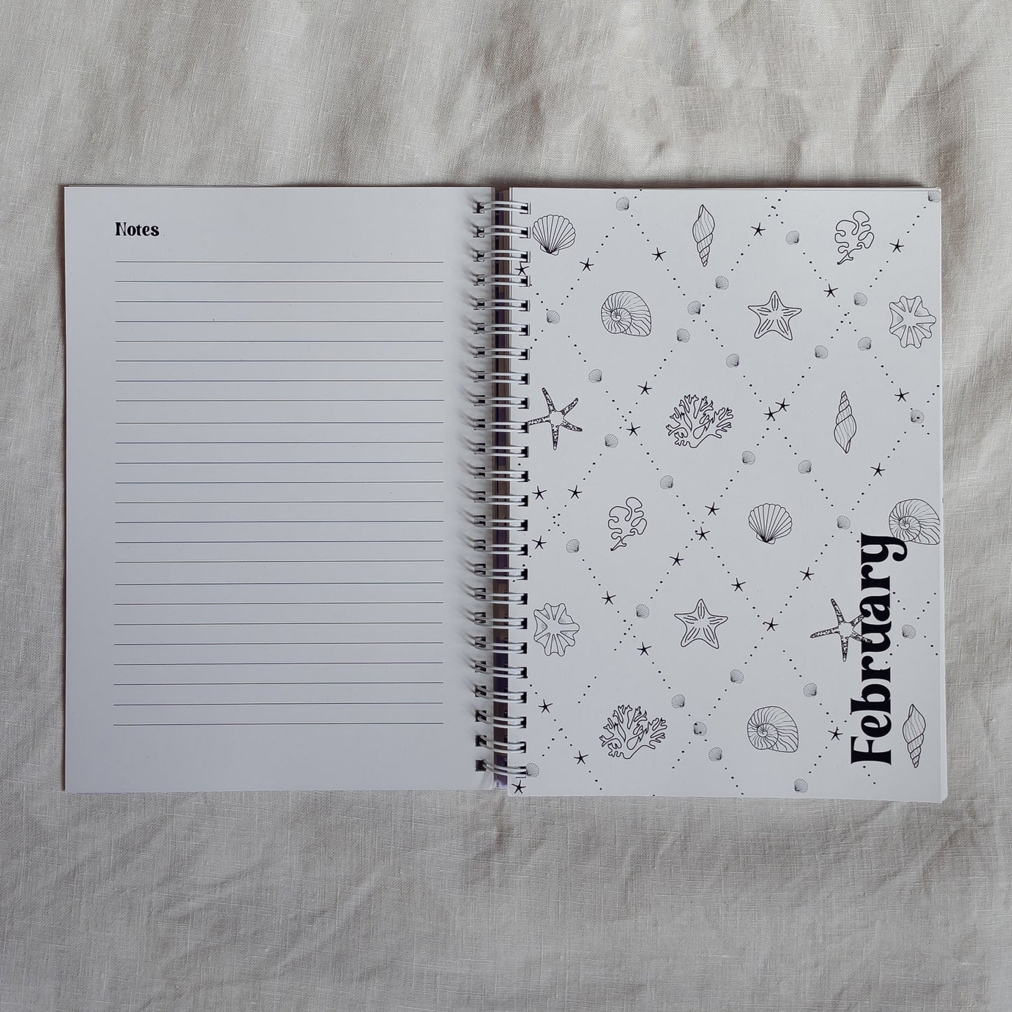 note and monthly colour me in illustrated page page for 2025 conscious mae diary planner
