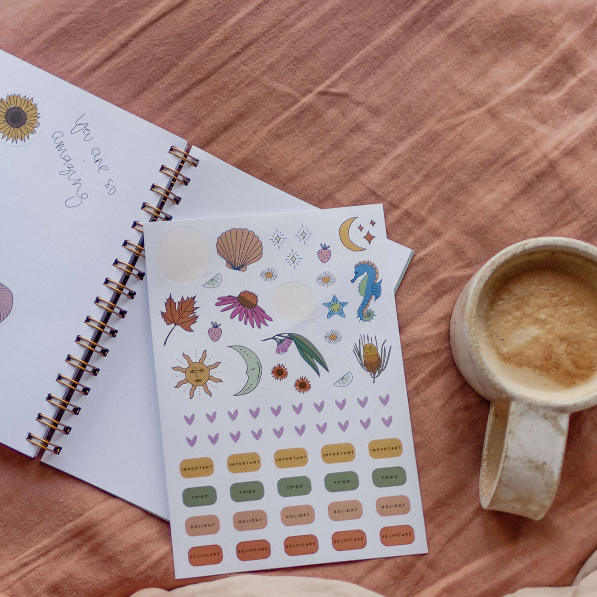 Compo Sticker Wording Compostable Sticker Sheet | Eco-Friendly, Plastic-Free Illustrated ...
