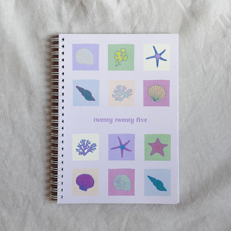 front cover page for 2025 conscious mae diary planner